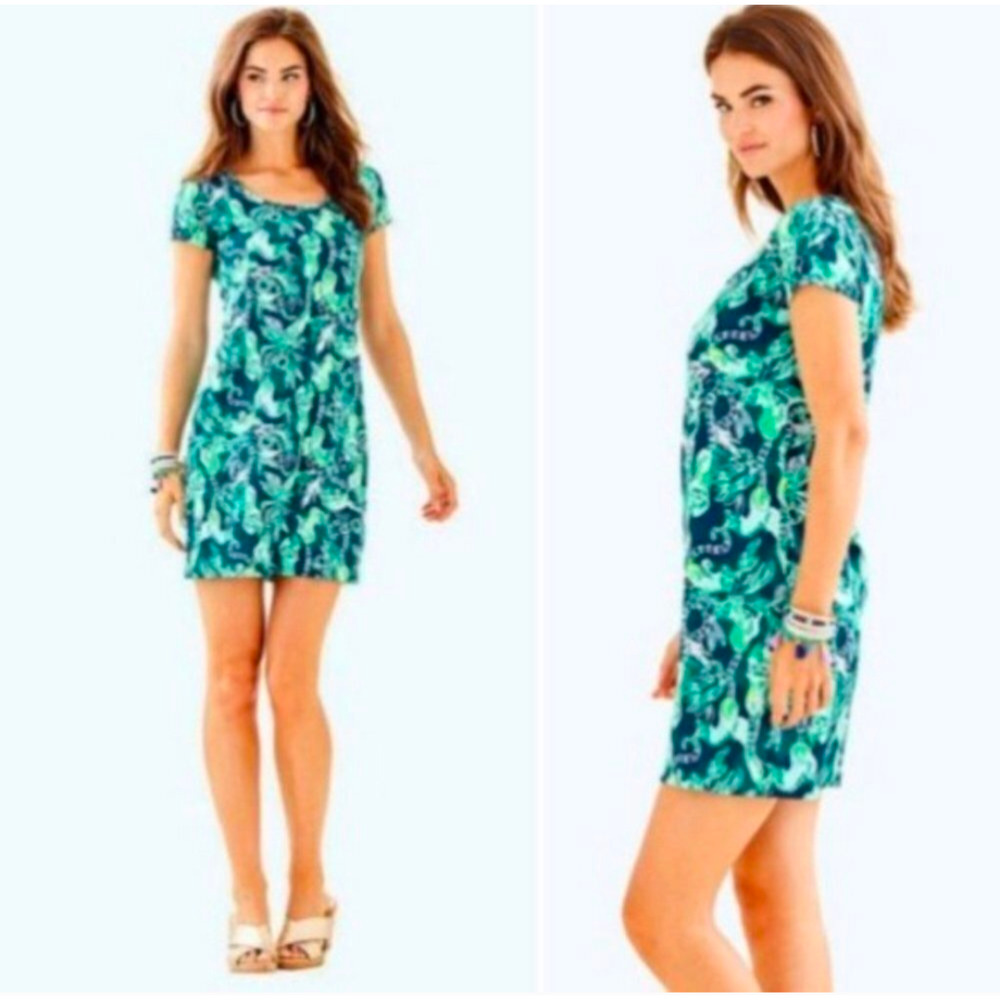 Lilly Pulitzer Beacon T-Shirt Dress | Tidal Wave Blue Lemurs Print | Women’s S